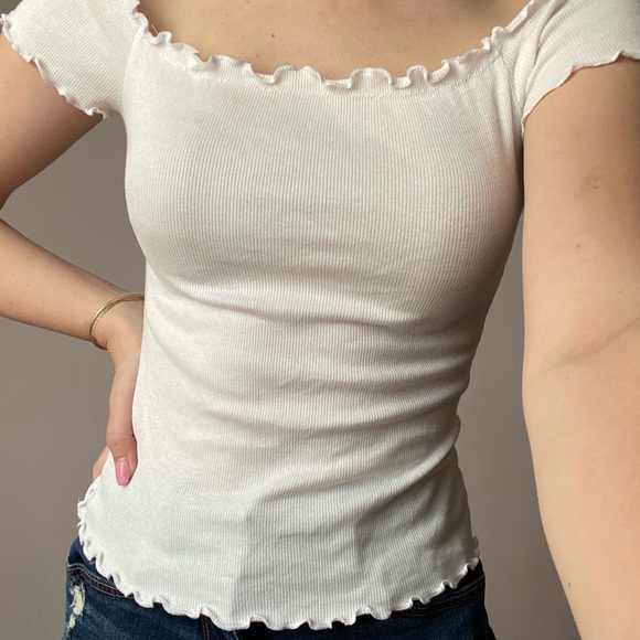 Hollister Off the shoulders white top - Picture 1 of 3